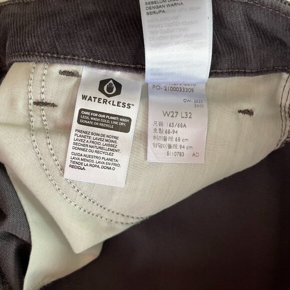 Levi’s Super Low Bootcut Corduroy Pants Gray, Women’s Size 27 Y2K Retro Low Rise - Picture 7 of 9
